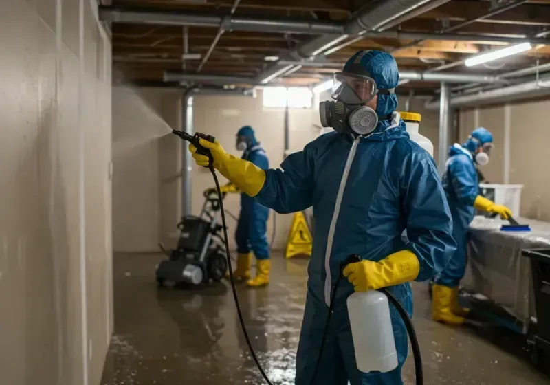 Basement Sanitization and Antimicrobial Treatment process in Lincoln, RI