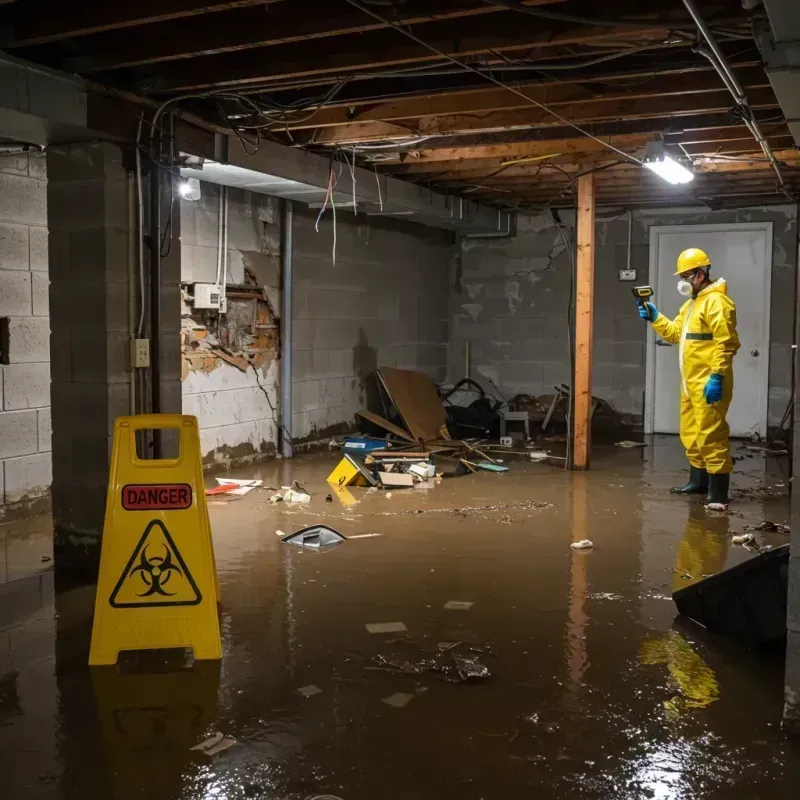 Flooded Basement Electrical Hazard in Lincoln, RI Property